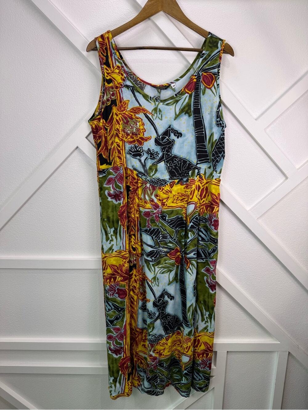 Jams World Hawaiian Janice Midi Dress in Eden ‘14 Pockets Size Medium